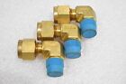 SWAGELOK 3/8" 90 DEGREE HOLLAND BRASS COMPRESSION FITTING ( LOT OF 3 )
