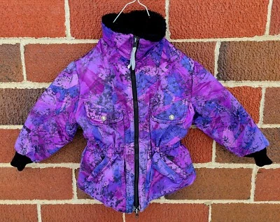 Polaris  Youth Girls Sz 6 Print Snowmobile Jacket Purple USA Made - Image 1 of 4