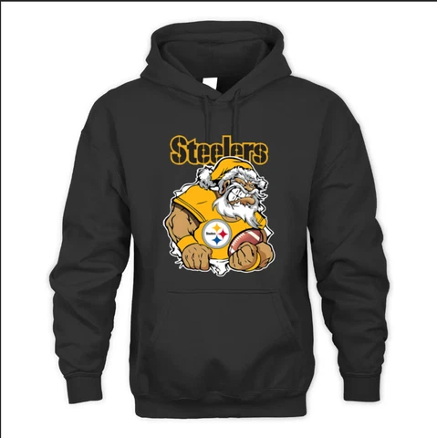 Pittsburgh Steelers Christmas Pullover Hoodie Black Short Sleeve S-3Xl Cover