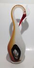 Mid Century Modern Hand Blown Art Glass Murano Heron Bird Sculpture