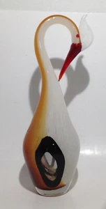 15" Mid Century Modern Hand Blown Art Glass Murano Heron Bird Sculpture - Picture 1 of 10