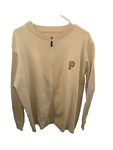 Pittsburgh Pirates PNC Park Adult Size L Sweater Cream Full Zip Cardigan MLB - Picture 1 of 14