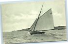 Postcard vintage sailing sailboat yacht AA084