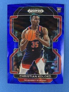 Christian Koloko 2022 Panini Prizm #77 Blue Wave #/249 RC Arizona Wildcats - Imagen 1 de 2