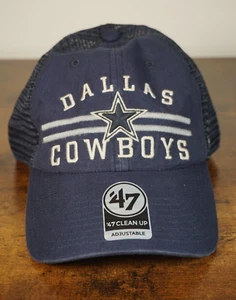 Dallas Cowboys '47 Marca Azul Limpieza Ajustable Camionero Papá Gorra Sombrero - Imagen 1 de 6