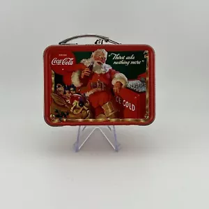 Coca-Cola Weihnachtsmann Metall Brotdose Weihnachten Urlaub Ornament Cola - Bild 1 von 7