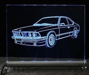 BMW 6er E24   coupe als Gravur auf LED Schild   m30 m88 - Bild 1 von 1