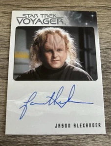STAR TREK VOYAGER HEROES & VILLAI JASON ALEXANDER AUTOGRAPH 2015 SEINFELD GEORGE - Picture 1 of 2