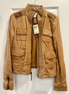 Lucky Brand Women’s Leather Jacket Size Medium 100% Lamb Leather New With Tags - Picture 1 of 7