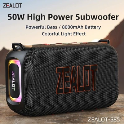 ZEALOT S85 50W 3D portable Bluetooth speaker with dual diaphragm IPX6 waterproof - Image 1 of 4