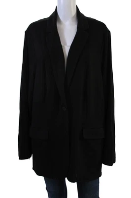 Tahari Women Classic Black Collared Button Blazer 94% Rayon 6% Spandex Size 2X - Image 1 of 4
