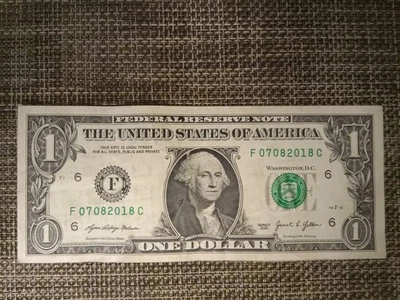 2021 Washington Dollar Birthdate Serial 07/08/2018 Fancy $1 Banknote 07082018 - Image 1 of 4