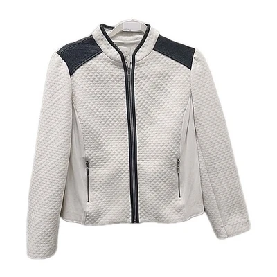 Chico's Womans White Zip Up Jacket Size 1/ US Medium 1113-146 - Image 1 of 3