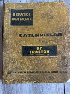 MANUAL DE TRACTOR ORIGINAL CATERPILLAR D7 PARA NÚMEROS DE SERIE 17A1-UP, 1960 - Imagen 1 de 6