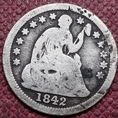 1842 Seated Liberty Half Dime 5c Nicely Circulated #96031 - Image 1 of 2