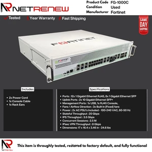 Fortinet FG-1000C Fortigate  Firewall Security Appliance - Picture 1 of 1