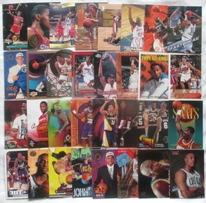 Lot 32 NBA Michael Jordan Larry Bird Magic Johnson Bulls Celtics Lakers RC HOF - Picture 1 of 6