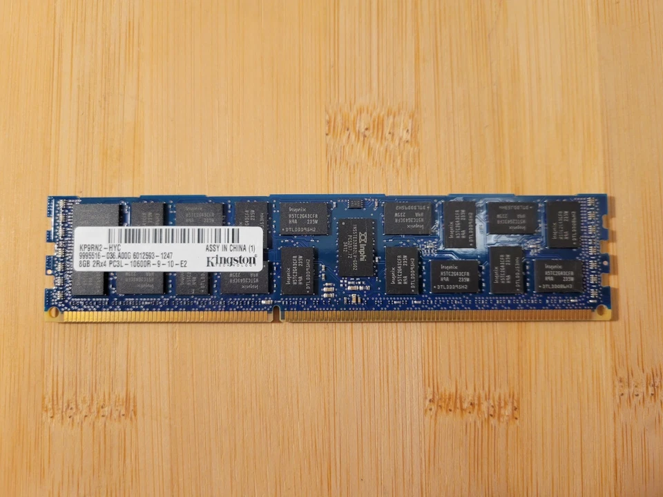 Lot of 8 - KINGSTON KP9RN2-HYC 8GB 2RX4 PC3L-10600R Server Memory - Image 1 of 1