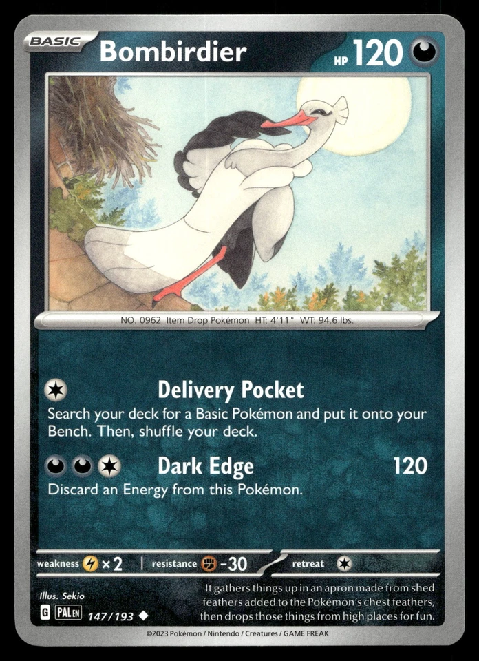 BOMBIRDIER 147/193 UNCOMMON PALDEA EVOLVED POKEMON - Image 1 of 4