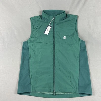 Holderness & Bourne Golf Vest Chest Logo Full Zip Medium Green NWT MSRP $230 - Image 1 of 4