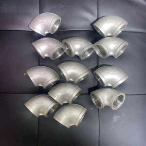 1-1/4" Inch stainless steel 304 90 Degree Elbow NPT Class 150 Heavy Duty 1.25 - Picture 1 of 2