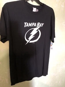 Tampa Bay Lightning NHL Black Men's Large T-Shirt Short Sleeve Graphic Tee NWT - Picture 1 of 5