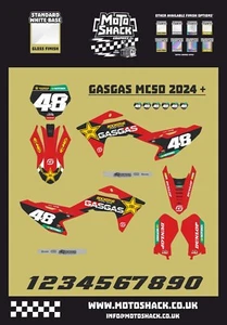 KIT GRÁFICOS GASGAS MC 50 MOTOSHACK 2024 CALCOMANÍA PEGATINAS DE FÁBRICA GAS 25 ROCKSTAR - Imagen 1 de 1