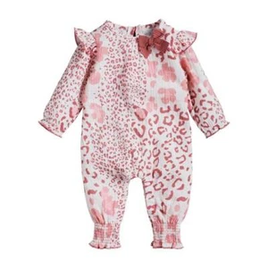 Mud Pie Leopard Mauve Cotton Gauze One-Piece 3-6M 6-9M 9-12M 12-18M - Picture 1 of 1