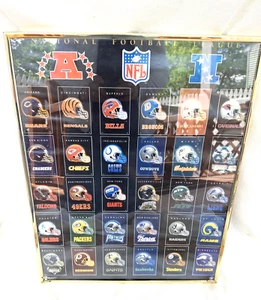 1996 NFL Team Helmets Framed POSTER ~ 20"x16" ~1996~Norman James Corp - Picture 1 of 11