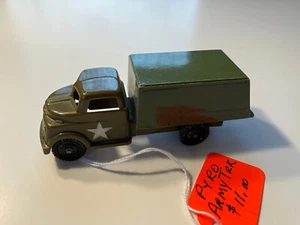 Vintage Pyro 1950's olive green hard plastic US Army supply truck - Picture 1 of 3