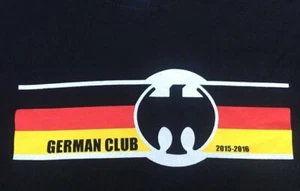 German Club Black T-shirt 2015-16 men's M Flag Black Red Yellow Double Sided - Imagen 1 de 4