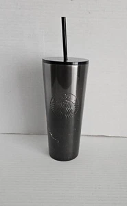STARBUCKS COFFEE STAINLESS STEEL SIREN COLD CUP TUMBLER WITH LID & STRAWS 2019 - Picture 1 of 12
