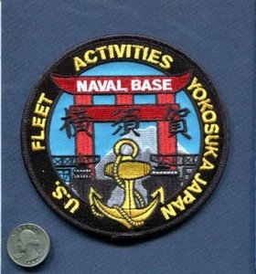 YOKOSUKA JAPAN US Flotte Aktivitäten Marine Schiffsbasis US MARINE Basis Geschwader Aufnäher - Bild 1 von 1