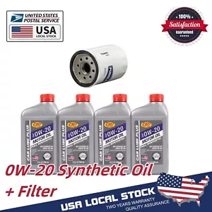 CMJ FOR HG 0W-20 Synthetic Oil (4 qts) + Fit Honda Oil Filter - Oil Change Kit - Picture 1 of 6