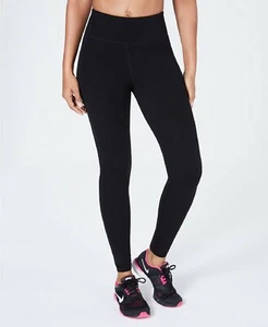 CALVIN KLEIN WOMEN'S HIGH WAIST HEM DETAIL LEGGINGS ~ BLACK ~ (L)-(XL)-(XXL) NEW - Picture 1 of 9
