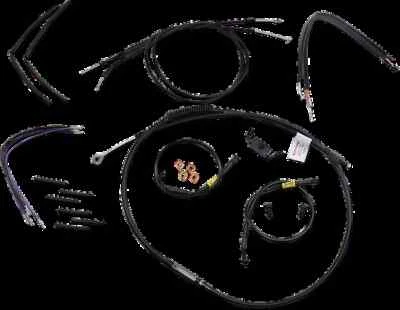 Kit de controles de barra de prisão Burly 12 polegadas preto com ABS Harley Dyna Wide Glide 12-17 - Imagem 1 de 4