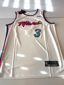 NUEVO CON ETIQUETAS NBA Miami Heat Dwyane Wade camiseta de baloncesto Nike 52 blanco Miami Vice - Imagen 1 de 6