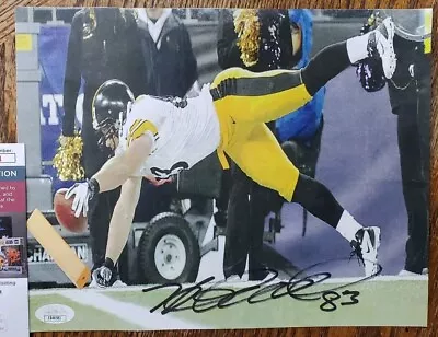 AUTOGRAPHED Steelers Heath Miller 8x10 Photo Football JSA COA Signed - Image 1 of 3