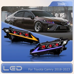 Red Devil Eye LED Headlights For 2018-2023 Toyota Camry Head Lamps Assembly - Picture 1 of 18