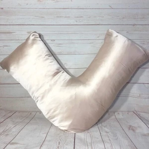 100% Mulberry silk Boomerang Tri V shape pillowcase contour L & laundry bag - Picture 1 of 31