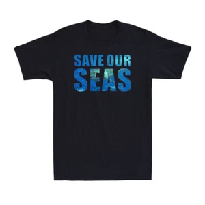 Save Our Seas Ocean Conservation Marine Biology Environmental Men's T-Shirt - Picture 1 of 10