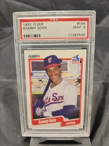 #548 Sammy Sosa - 1990 Fleer PSA 9 MINT - Picture 1 of 2