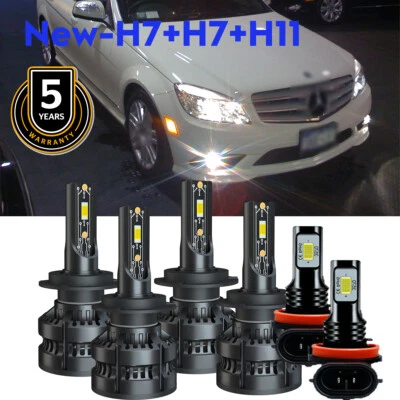 For Mercedes-Benz E350 B200 2008 2009 2010 2011 Car LED Headlight Bulbs Fog Lamp - Image 1 of 4