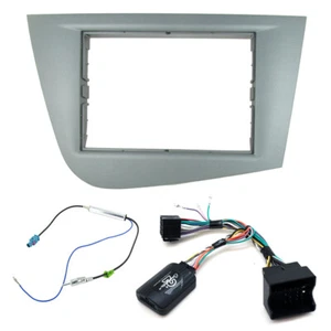 Kit de montaje estéreo para automóvil Seat León 2005-12 doble din fascia con controles de dirección - Imagen 1 de 1