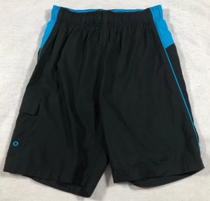 Hawaiian Authentics Mens UPF 50 Swim Trunks Sz S Black Blue Lined Quick Dry NWT - Picture 1 of 15