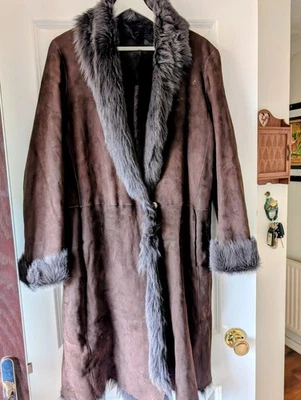City Sheepskins London Vintage Coat - Brown - Size Small - 100% Real Sheepskin - Image 1 of 4