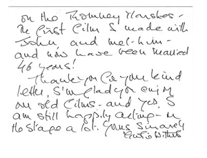 Googie Withers. Hitchcock Actress. The Lady Vanishes. Hand Written Card - Picture 1 of 2