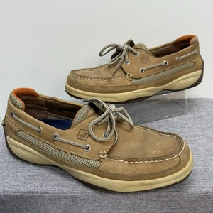 Sperry Top-Sider Men's Size 10.5M Lanyard Boat Shoe Linen READ - Picture 1 of 14