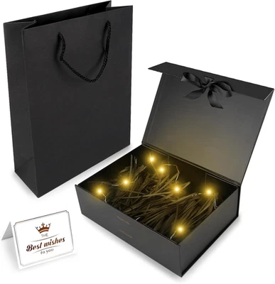 Geschenkbox Mit Deckel Geschenkschachtel Schwarz Magnetische Geschenkboxen 23 *  - Bild 1 von 4