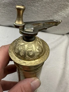 Vintage Atlas Pepper Spice Mill Brass Grinder Made in Greece Peppermill - Picture 1 of 9